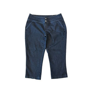 Westport W62 Capri Jeans Signature Fit Stretch Denim 12 Dark Blue